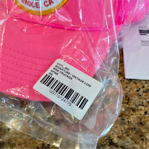 NWT Aviator Nation Trucker Hat Venice Logo Neon Pink — New in packaging. - Picture 3 of 16